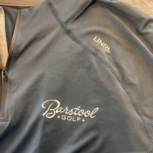 Unrl Barstool Sports Blue 1/4 Zip Pullover Size XL